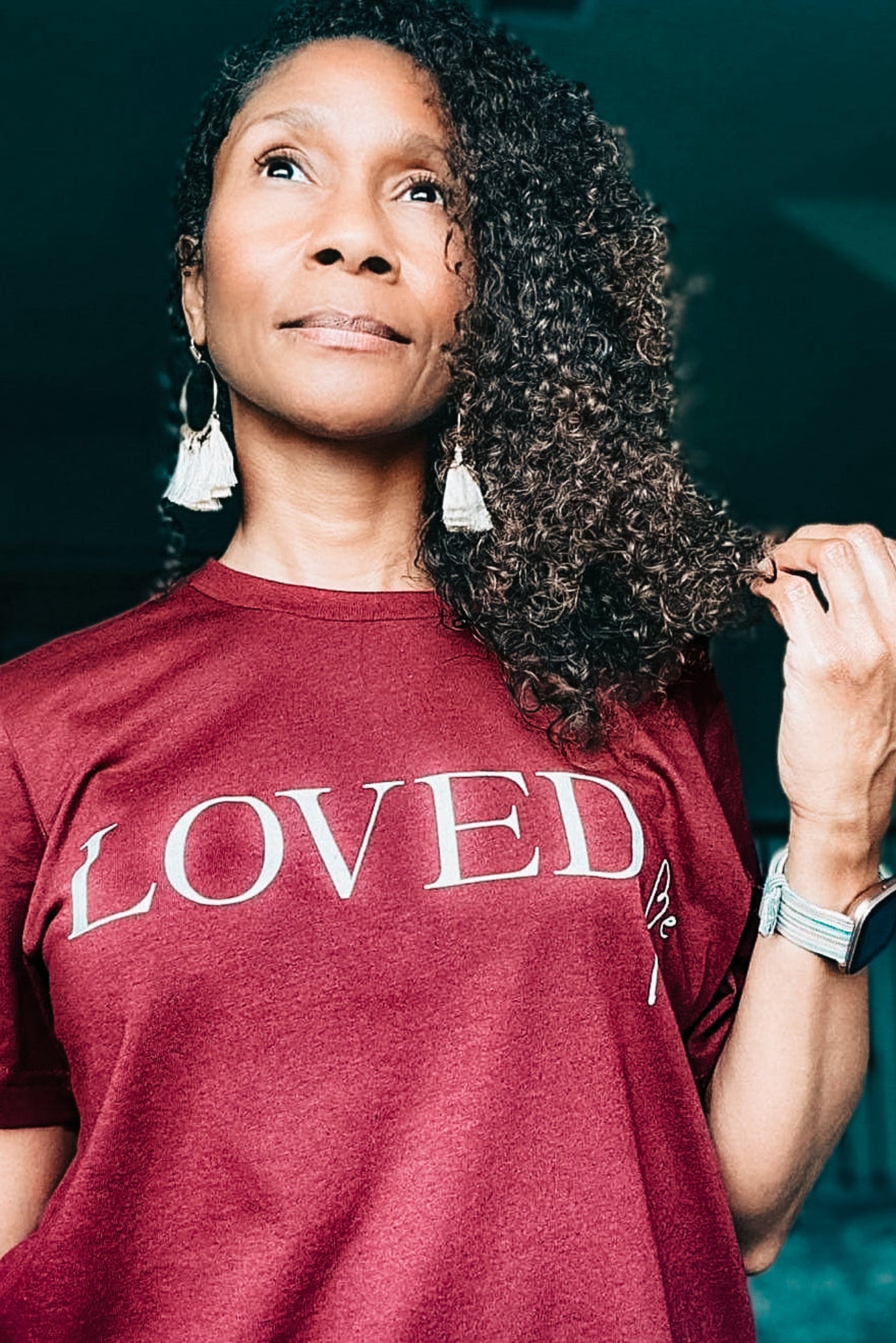 BELOVED Burgundy Tee - Beloved 1 Designs