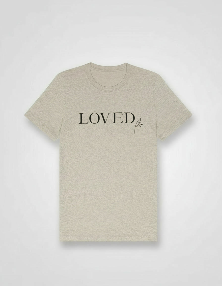 BELOVED Beige Tee - Beloved 1 Designs