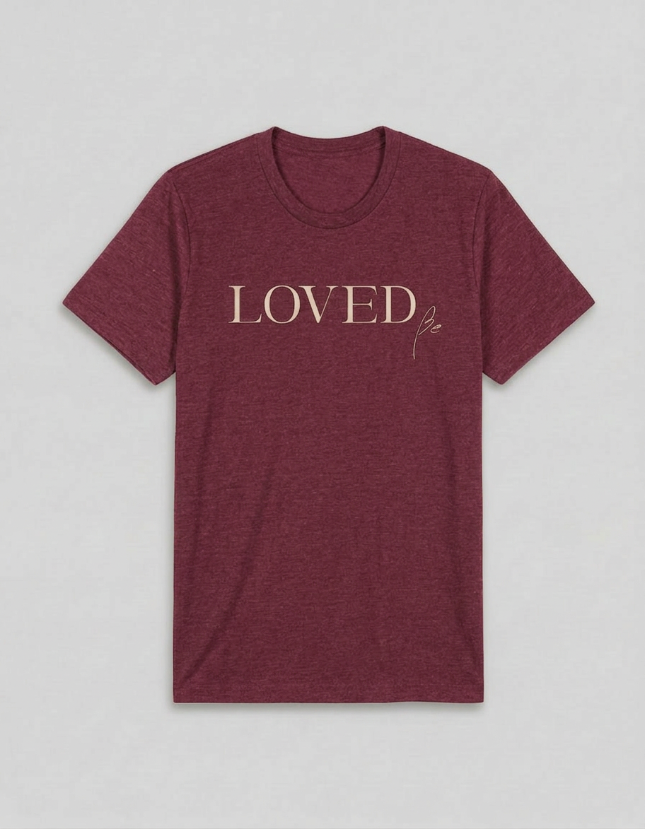 BELOVED Burgundy Tee - Beloved 1 Designs